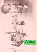 Acra-Acra AM-25AC Milling Instructions, Electricals Parts and JF Install Manual-AM-250AC-JF-01